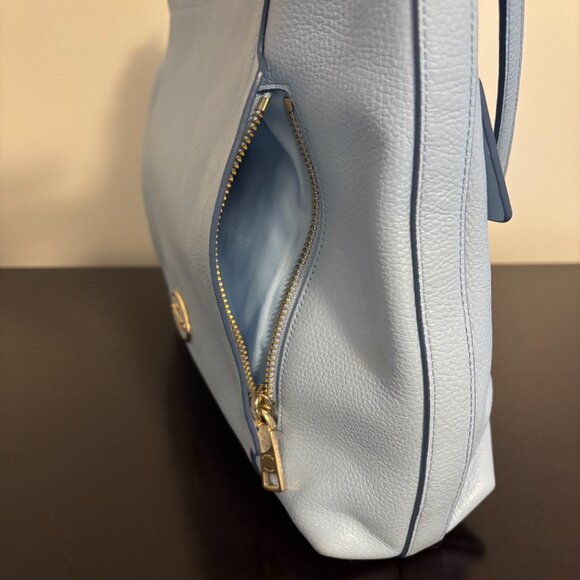 Coach Light Blue Pebbled Leather Large Scout Hobo - Picture 12 of 16